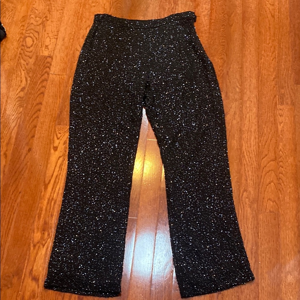 INC International Concepts Black Sparkle Pants NWOT